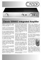 Creek Classic 5350SE Literature